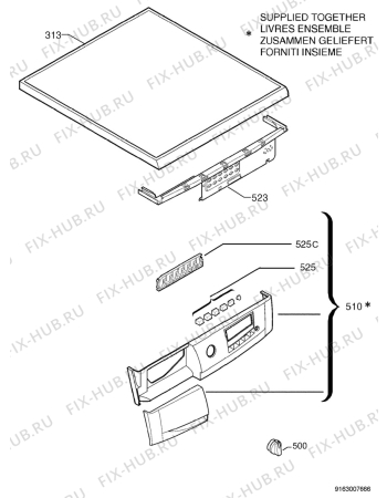 Взрыв-схема сушильной машины Electrolux EDC5328 - Схема узла Command panel 037